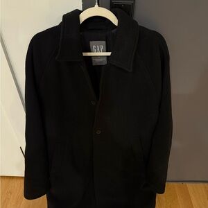 GAP Men's Classic Black Trench Coat